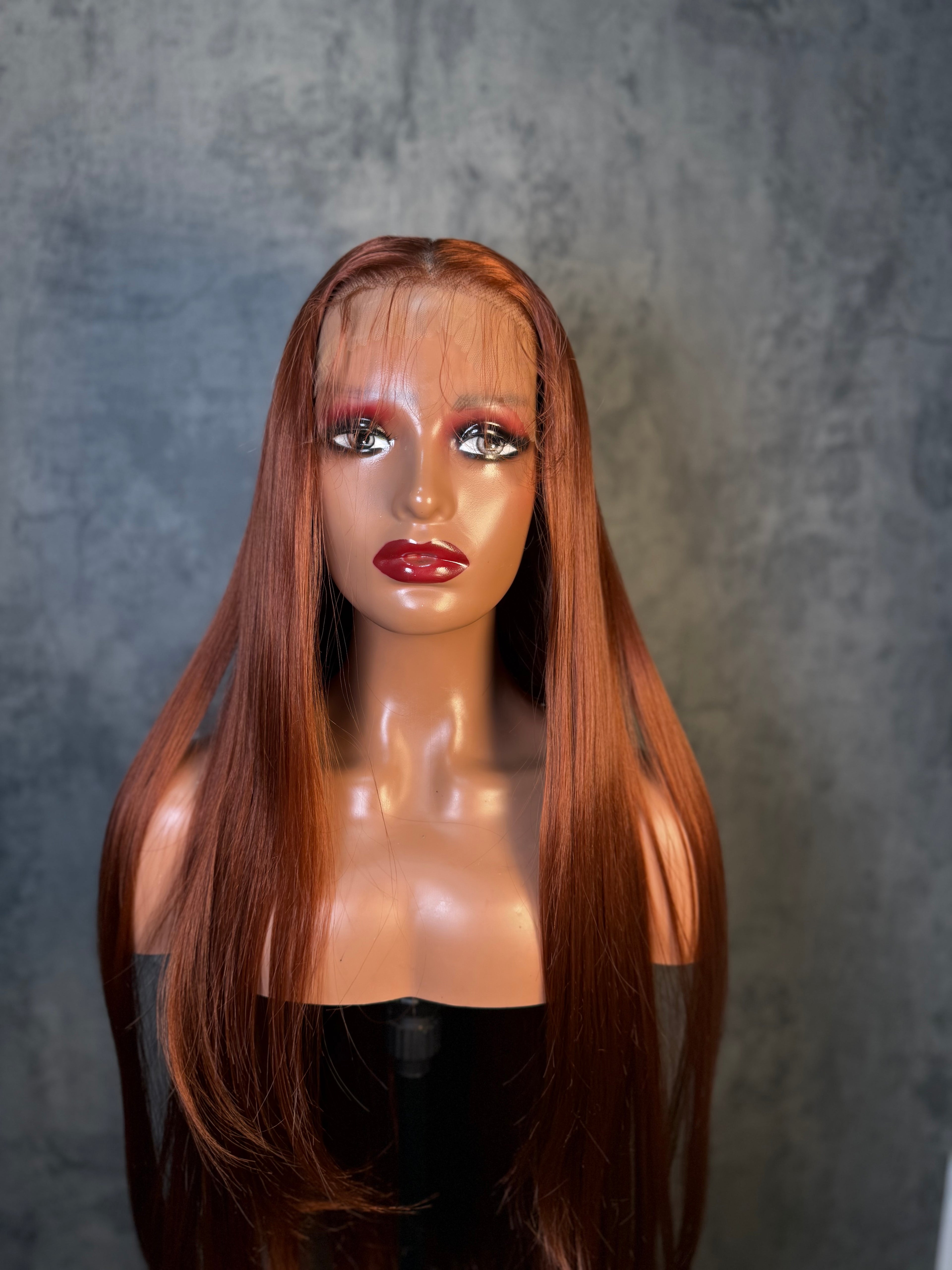 Perruque lisse ginger