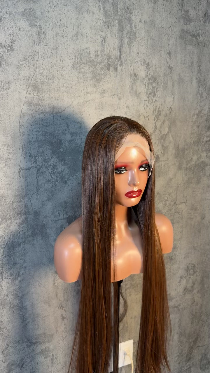 Blend hair premium marron chaud lisse